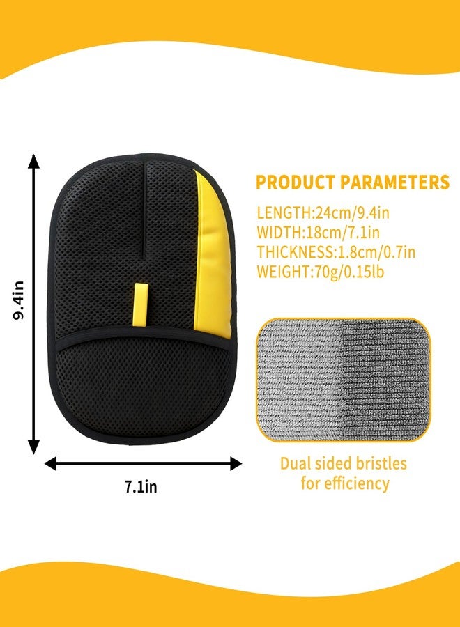 FENNIDICE 2PCS Pet Hair Removal Glove .Upgraded Thickened Reusable Electrostatic Pet Hair Remover Glove Tool .Dogs & Cats pet hair glove.Used for Sofas, Bed Sheets, Carpets, Clothes, Curtains and Car Seats. - Image 3